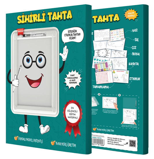 SİHİRLİ TAHTA – 32 ETKİNLİKLİ EĞİTİM SETİ + KALEM VE SİLGİ HEDİYELİ (KDV VE KARGO DAHİL)