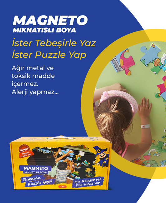 SİHİRLİ BOYALAR MAGNETO ÇOCUK KİTİ   | DUVARDA PUZZLE KEYFİ (KDV VE KARGO DAHİL)