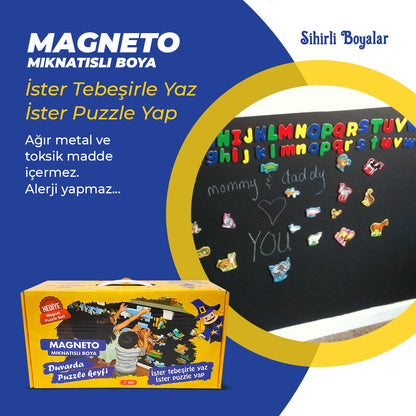 SİHİRLİ BOYALAR MAGNETO ÇOCUK KİTİ   | DUVARDA PUZZLE KEYFİ (KDV VE KARGO DAHİL)
