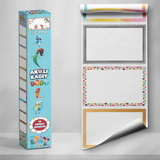 ÇOCUKLAR İÇİN DEV MACERA BOYAMA SETİ - SÜRPRİZ 10'LU BOŞ ÇERÇEVELİ POSTER + 24 KALEM HEDİYE