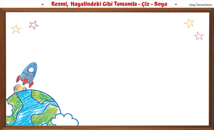 ÇOCUKLAR İÇİN DEV MACERA BOYAMA SETİ - SÜRPRİZ 10'LU RESİM TAMAMLAMALI POSTER + 24 KALEM HEDİYE