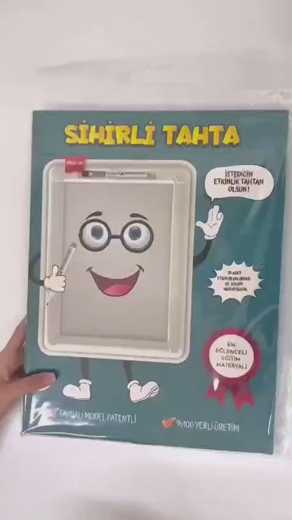 SİHİRLİ TAHTA – 32 ETKİNLİKLİ EĞİTİM SETİ + KALEM VE SİLGİ HEDİYELİ (KDV VE KARGO DAHİL)